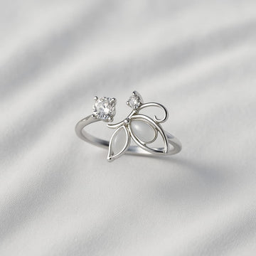 Elegant Silver-Tone Ring in Lightweight Stainless Steel