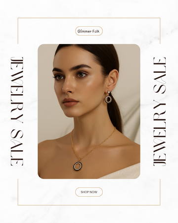 Golden Black Necklace & Earrings Set – Modern Elegance
